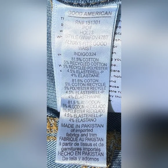 Good American Classic Denim Straight Leg Jeans - Picture 4 of 10